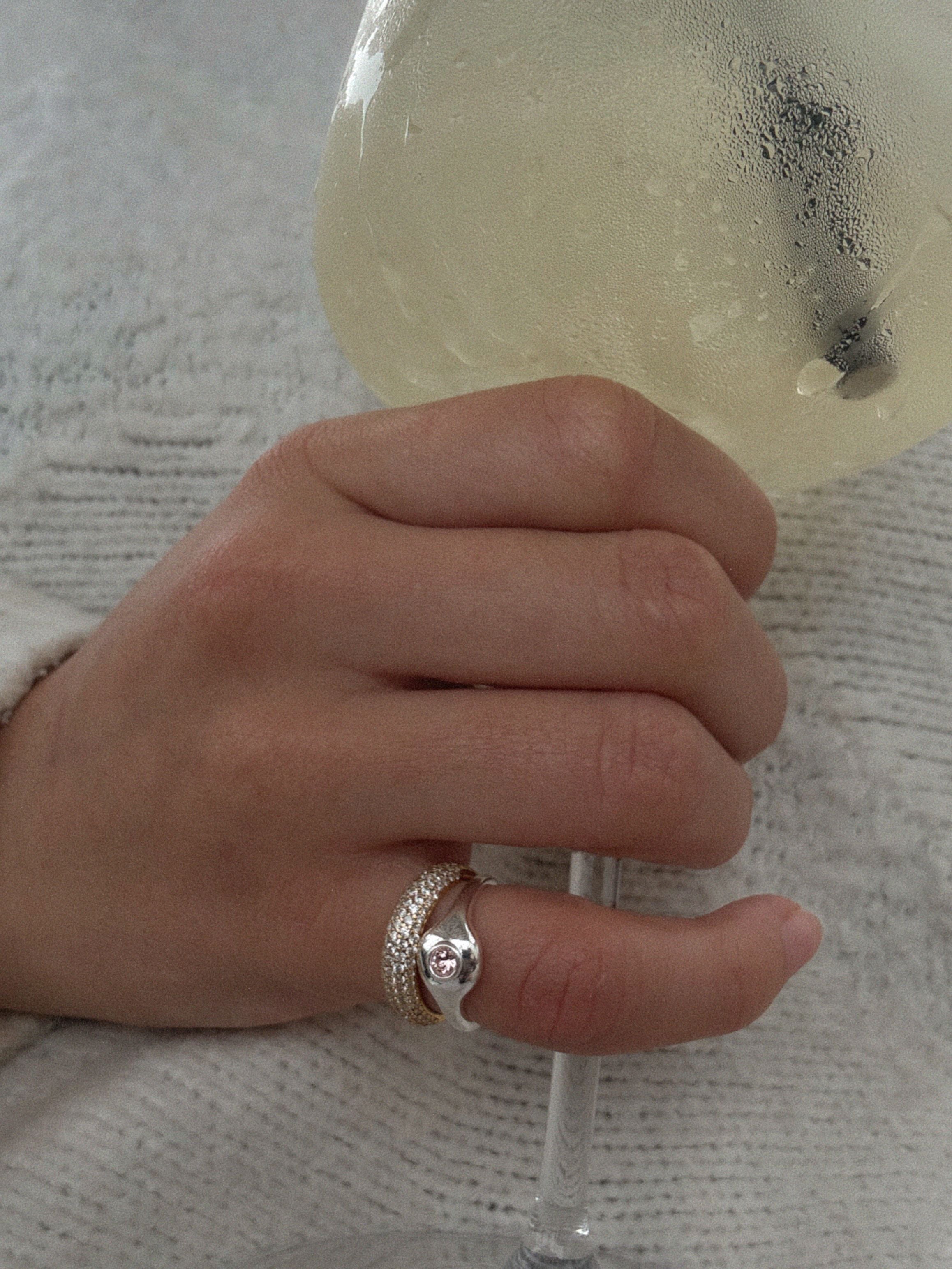 Tate Pavé Pinky Ring