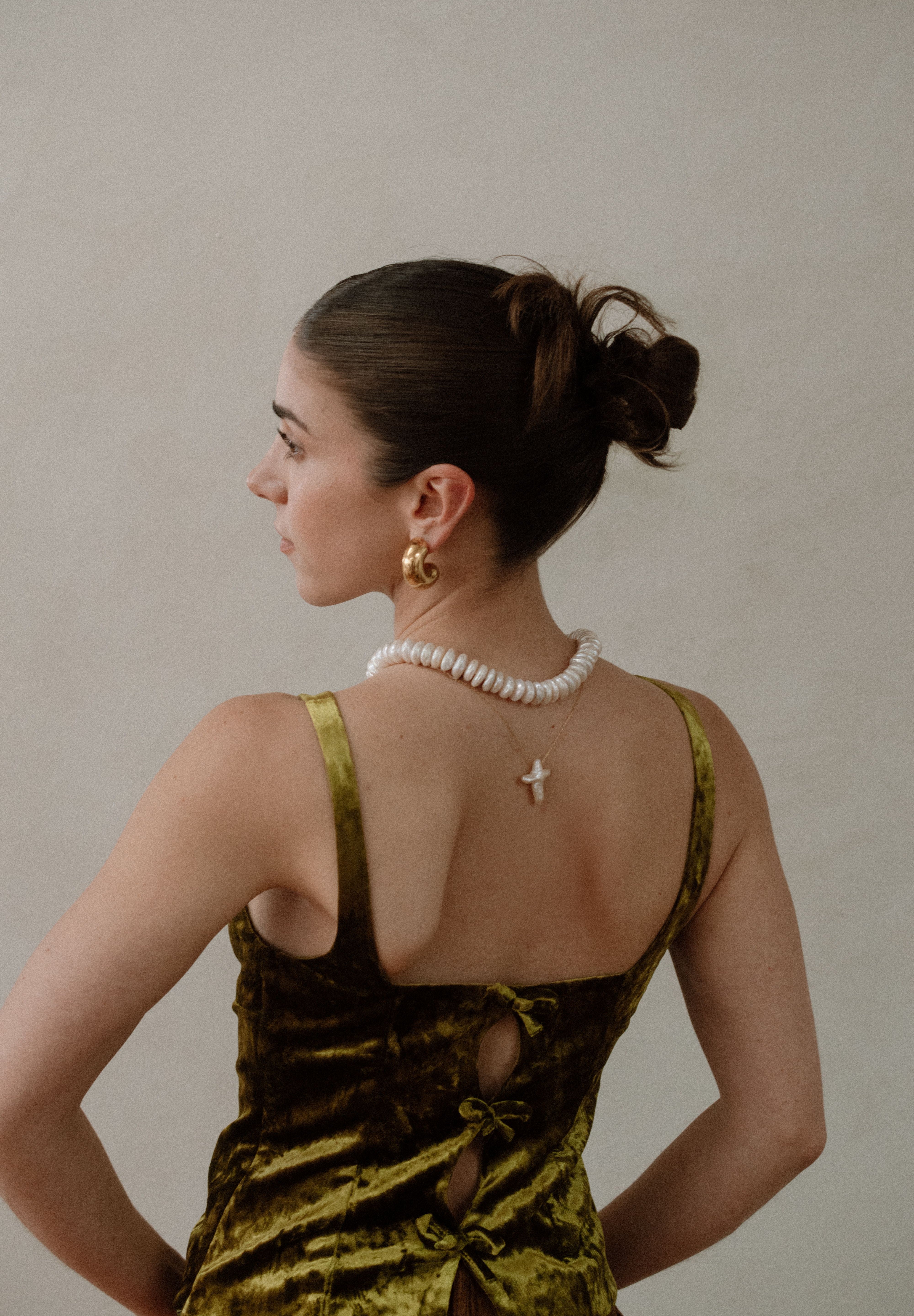 Rondelle Pearl Necklace