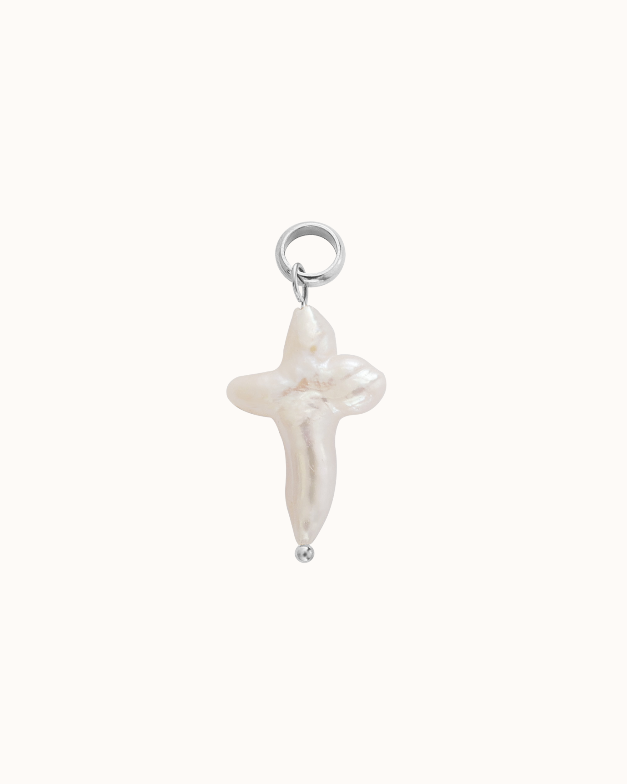 Pearl Cross Charm