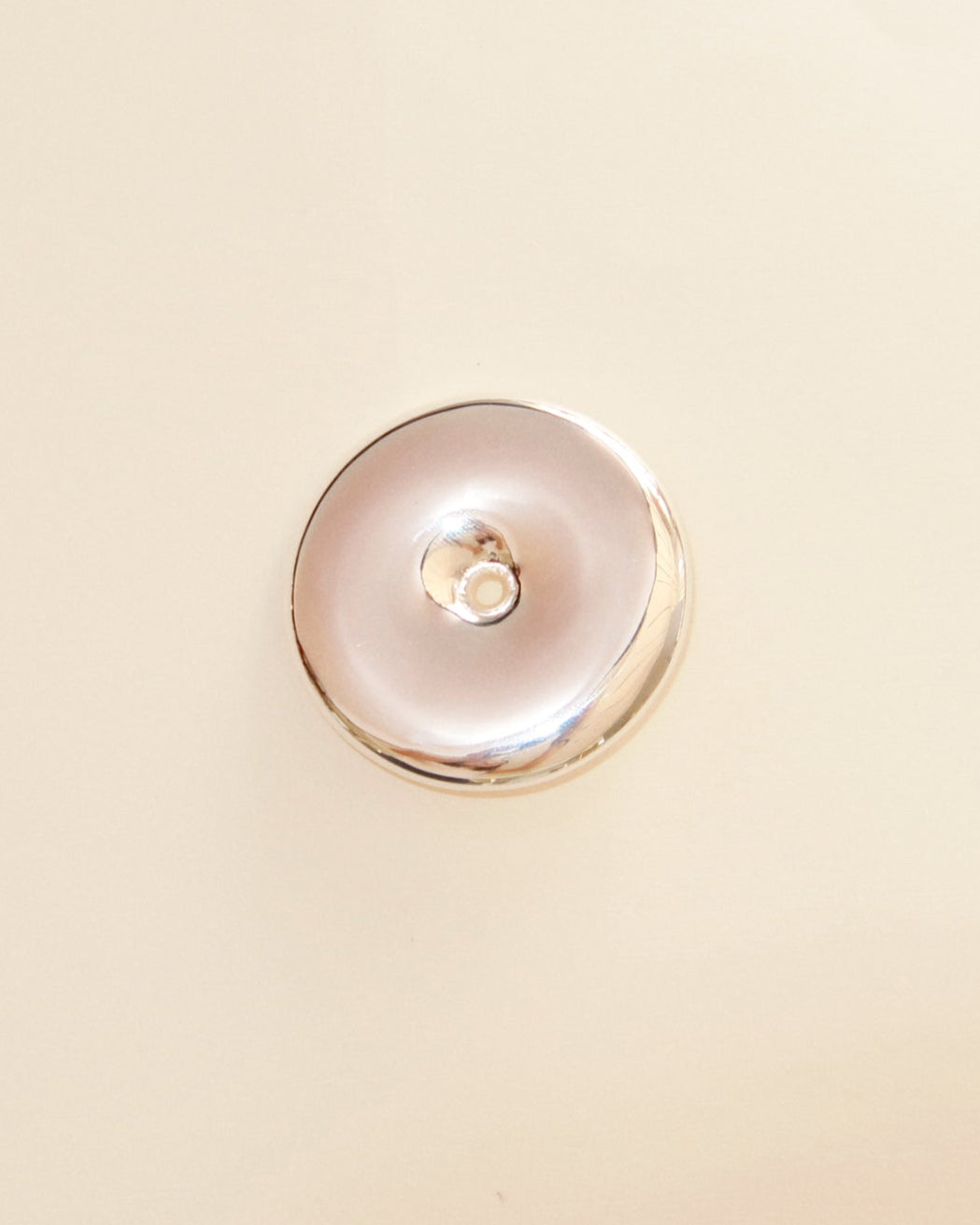 Donut Brooch White Silver