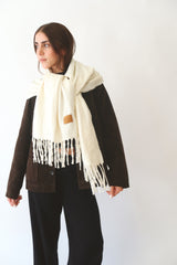Cream Sweater Scarf