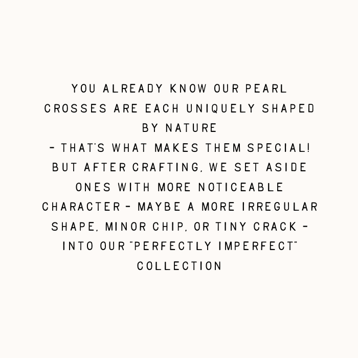 Pearl Cross Necklace - Imperfect Batch