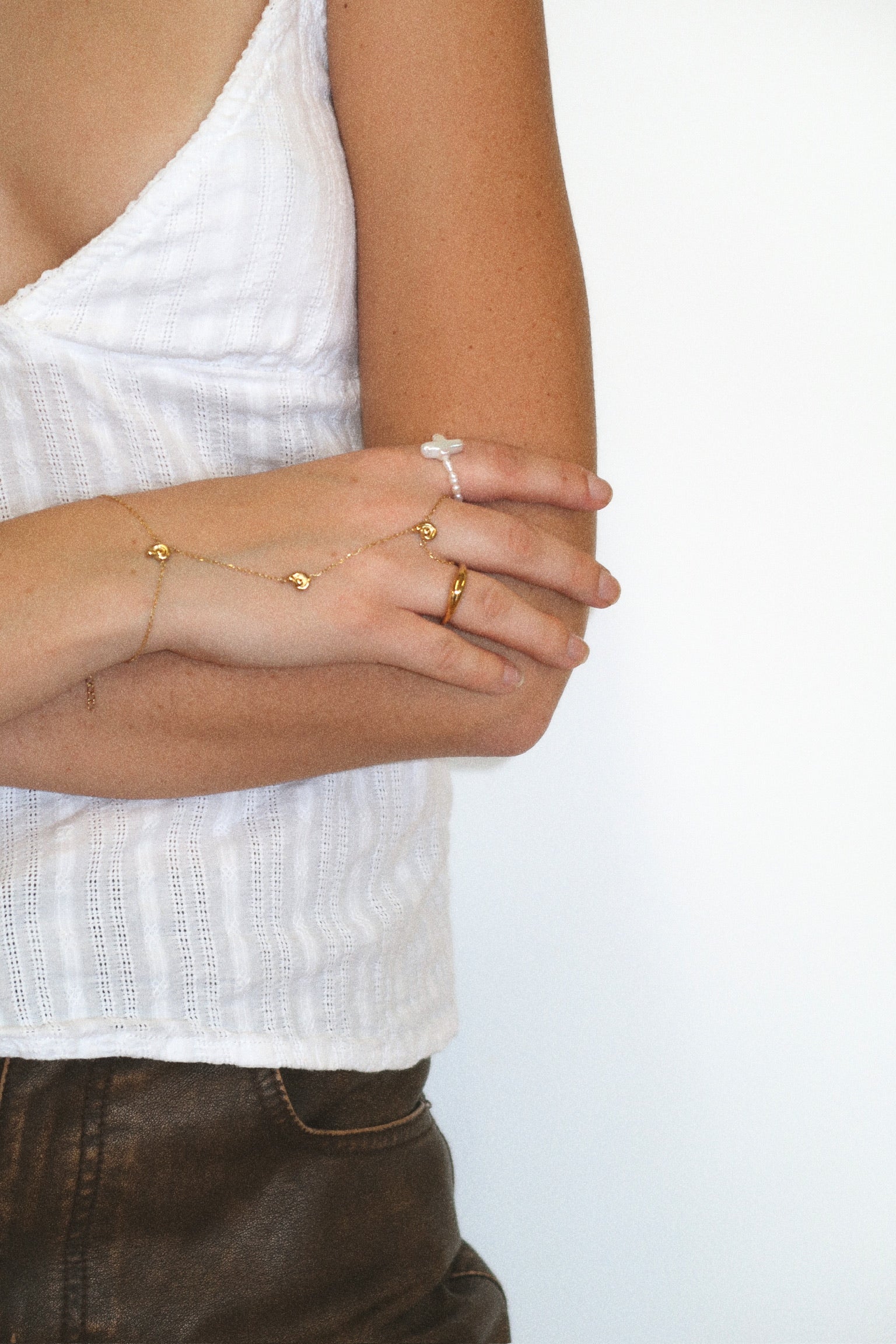 Pearl Cross Ring