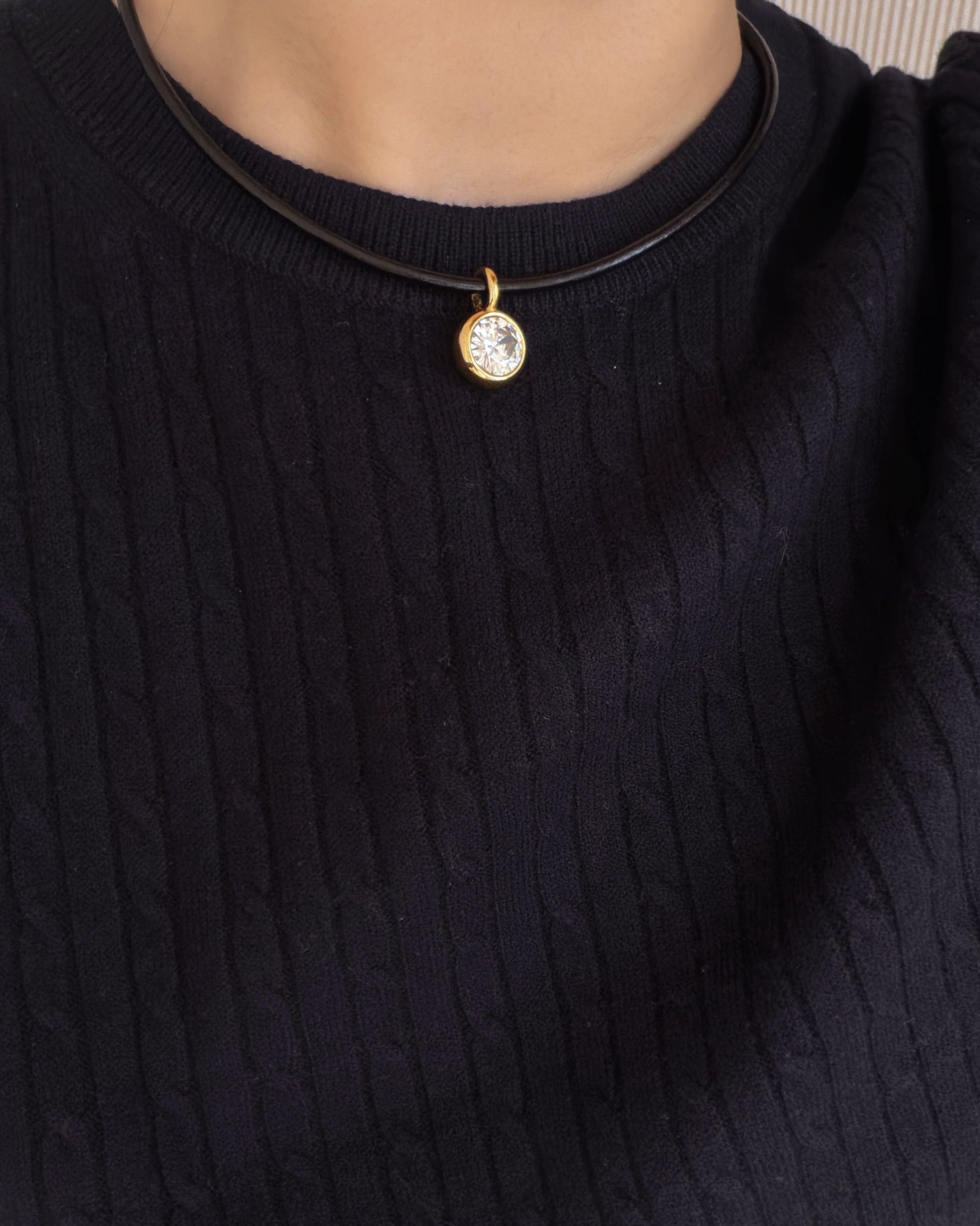 Marlow Bezel Drop Necklace