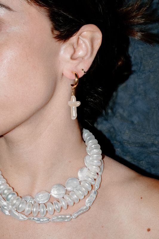 Rondelle Pearl Necklace