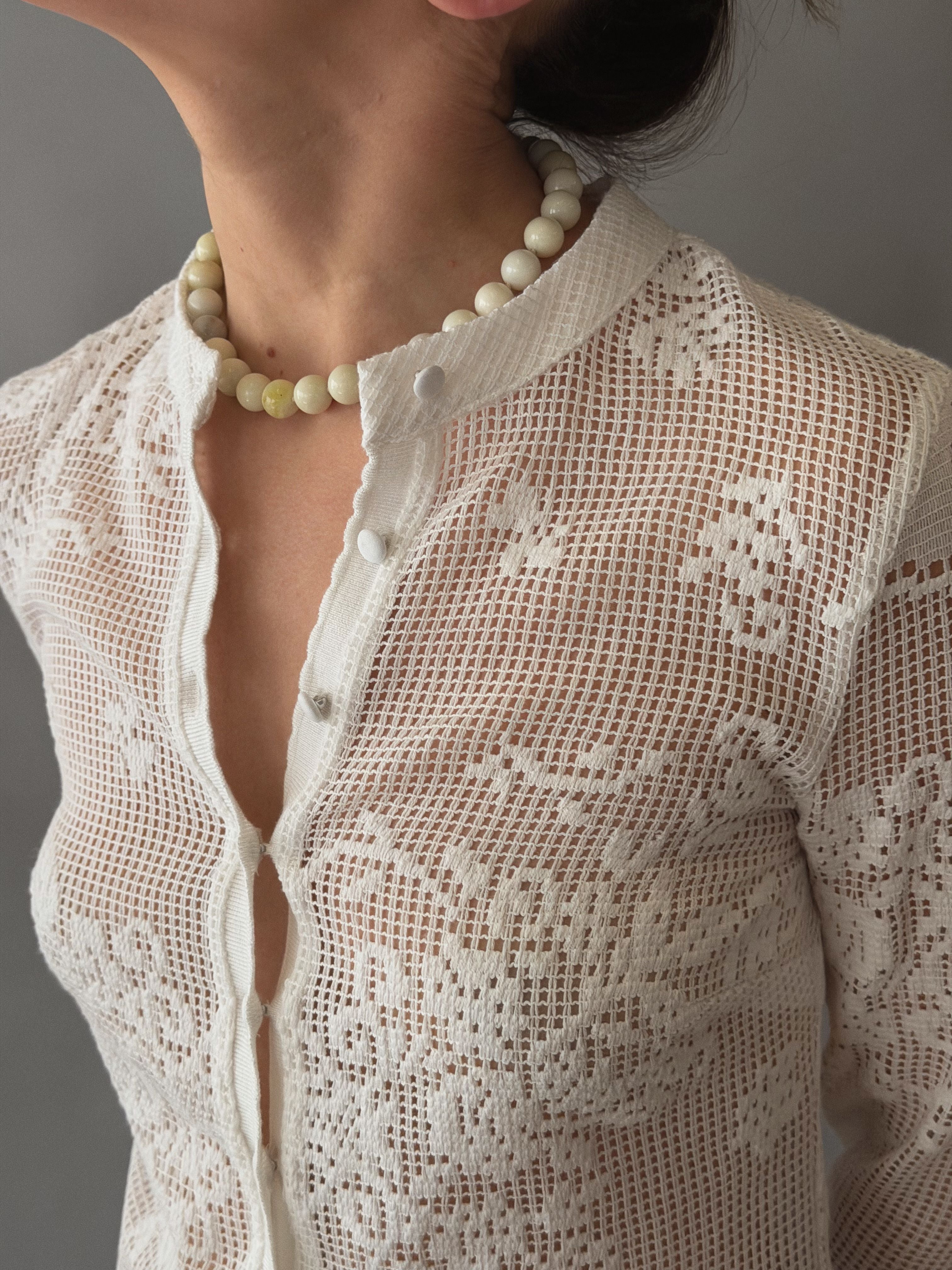 Mello Stone Necklace- Pistachio