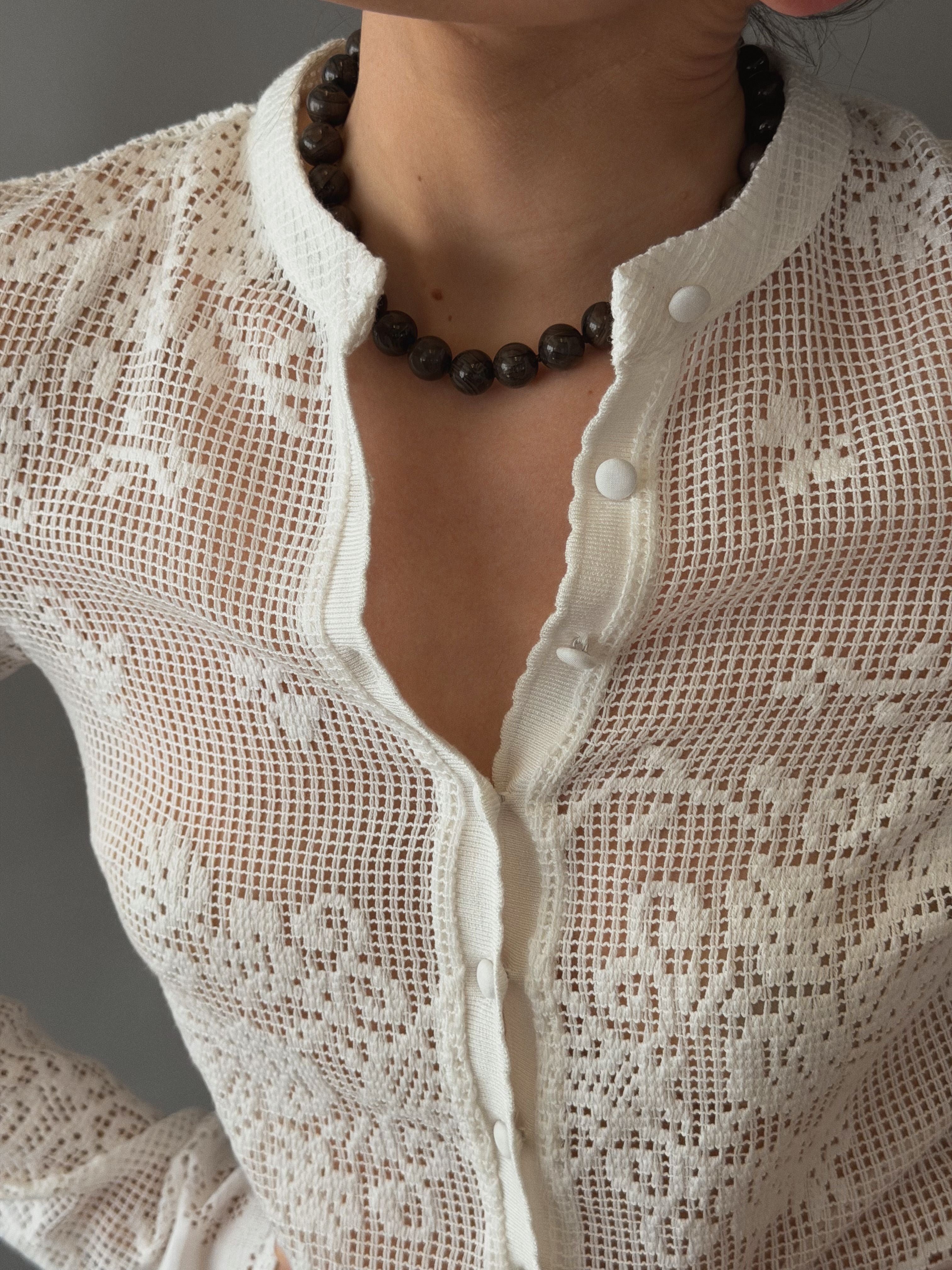 Mello Stone Necklace- Chocolate