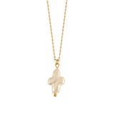Mini Pearl Cross Necklace