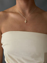 Mini Pearl Cross Necklace