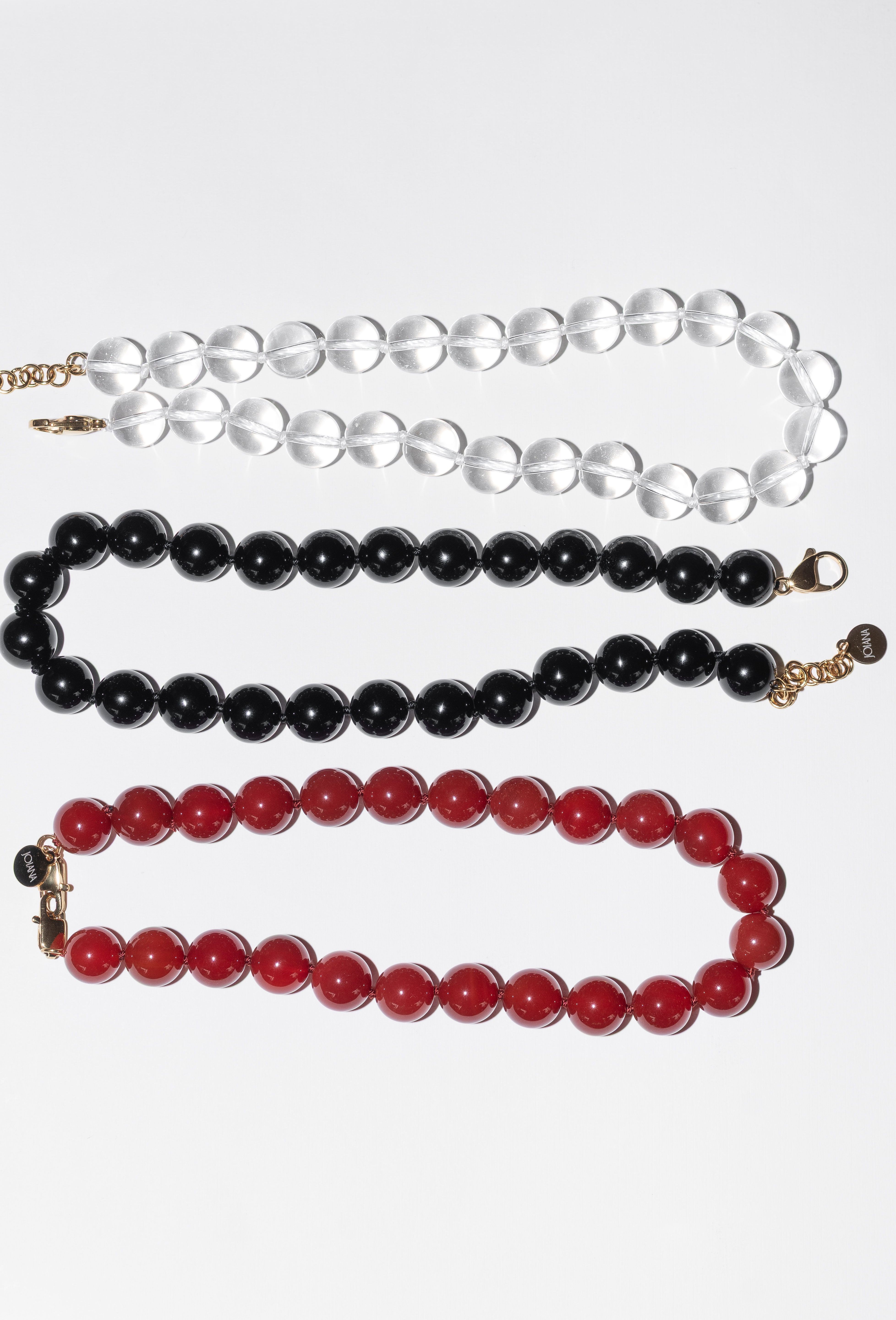 Mello Stone Necklace  - Crimson