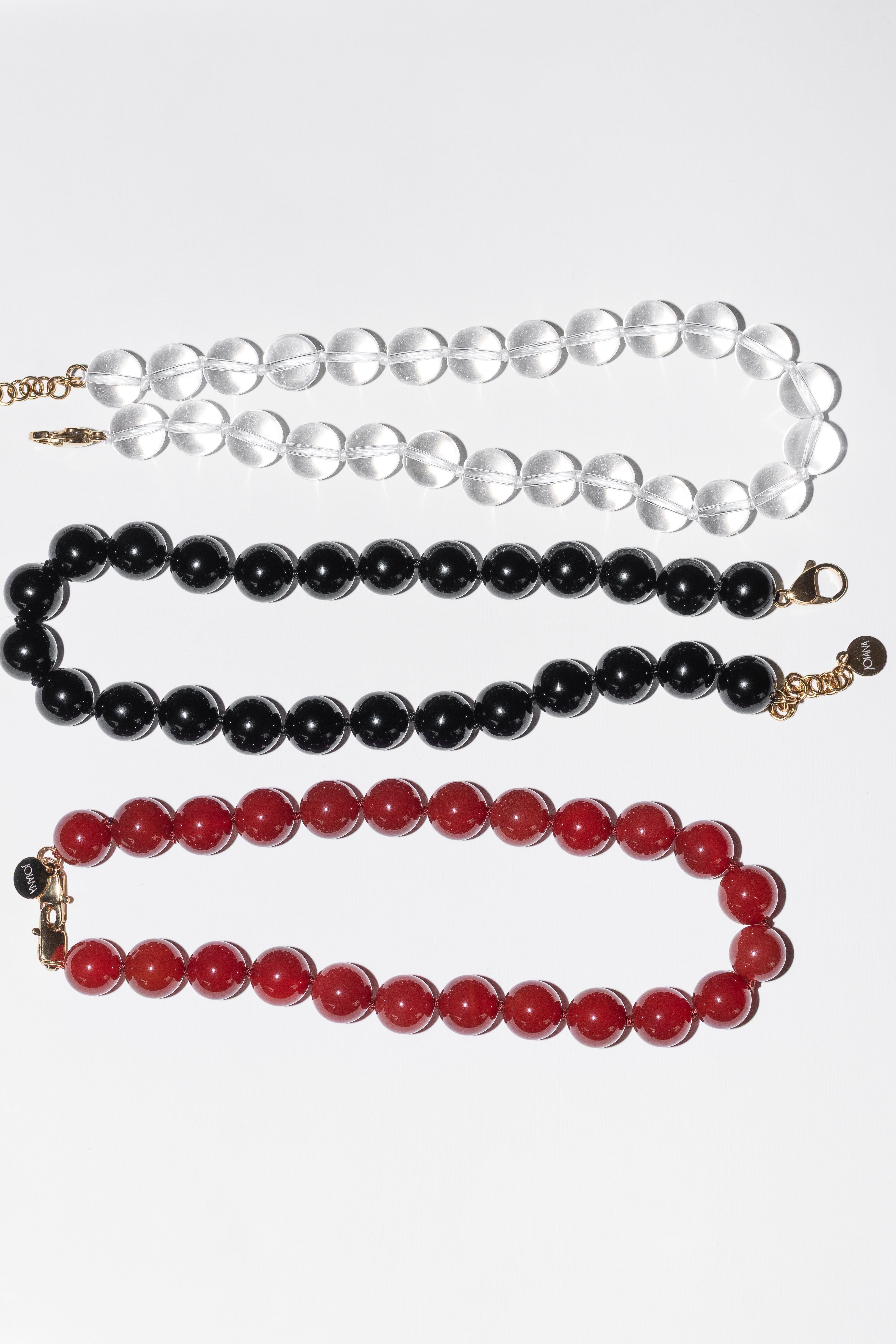 Mello Stone Necklace  - Crimson