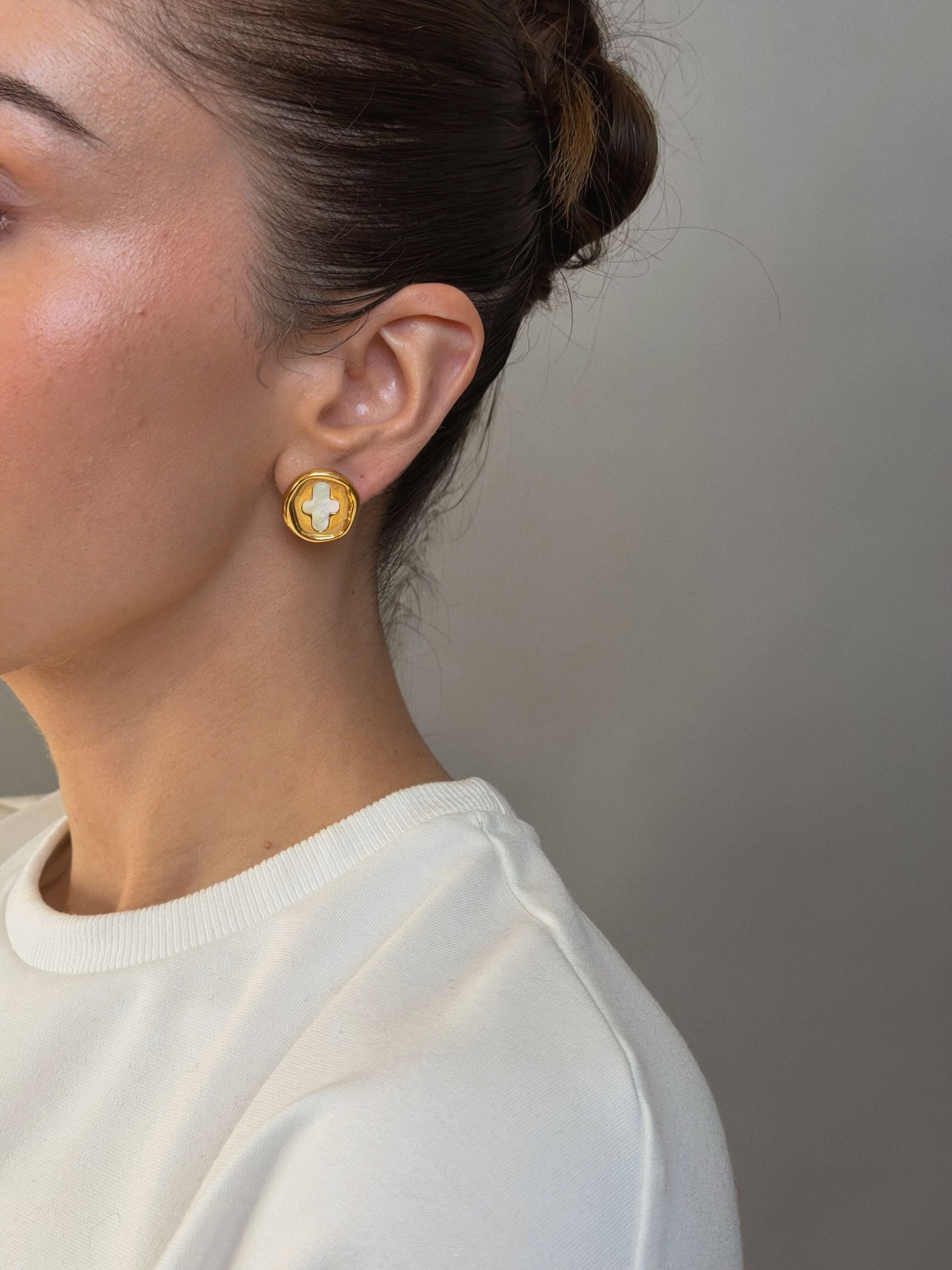 Stamp Coin Earrings